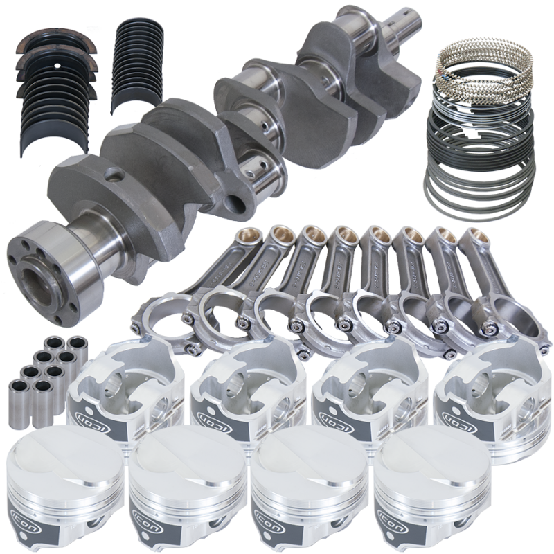 Eagle 61322L100 fits Chevy 454 1Pc 4.000in Crank 6.135in I-Beam Rods 18cc Dome 4.350in Pistons Rotating Assembly
