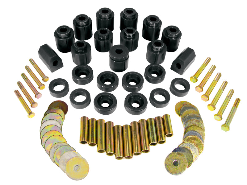 Prothane 1-113-BL fits Jeep 87-96 YJ 1in Lift Body Mount Kit - Black