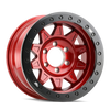 Dirty Life 9302-7973R14 9302 Roadkill Race 17x9/5x127 BP/-14mm Offset/71.5mm Hub Crimson Candy Red Wheel Beadlock