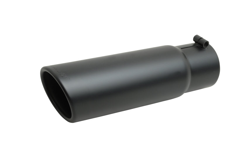 Gibson 500655-B Rolled Edge Slash-Cut Tip - 8in OD/5in Inlet/19in Length - Blac
