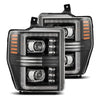 AlphaRex 880308 fits Ford 08-10 F250-550 PRO-Series Projector headlights Black