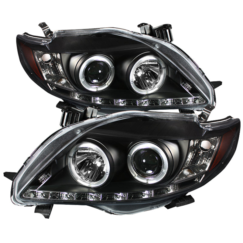 Spyder 5032515 fits Toyota 09-10 Corolla Projector Headlights LED Halo DRL Blk