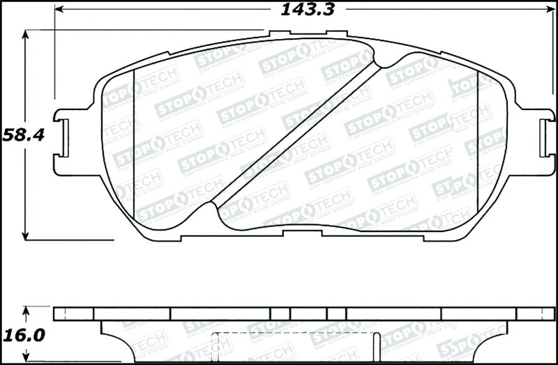 Stoptech 305.0906 Street Select Brake Pads - Front