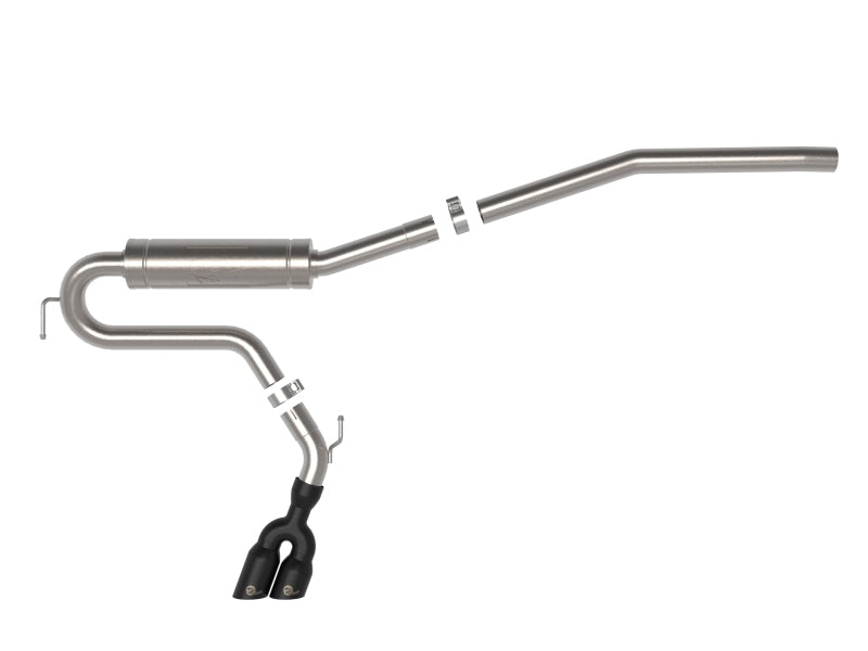 AFE 49-33144-B Series 2.5in 409 SS Cat-Back Exhaust w/ Black Tip 2022 fits Ford