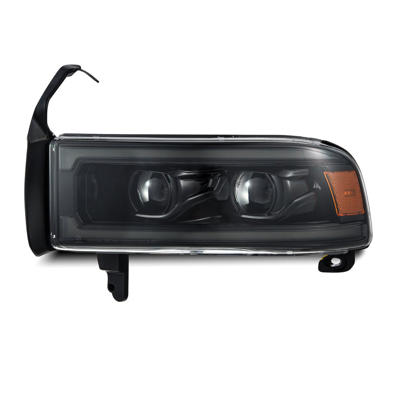 AlphaRex 880355 94-01 fits RAM 1500 LUXX LED Proj Headlights Alpha-Blk w/Activ Light/Seq Signal/SB DRL