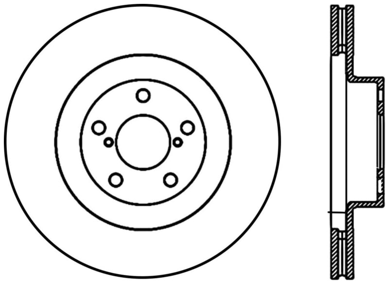 Stoptech 127.47018L 02-10 fits Subaru WRX Slotted & Drilled Left Front Rotor (exc. STi)