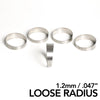 Ticon 109-03201-0004 Industries 1.25in 45 Degree 2.2D/2.75in CLR LR 1.2mm/.047in Wall Titanium Pie Cuts - 5pk