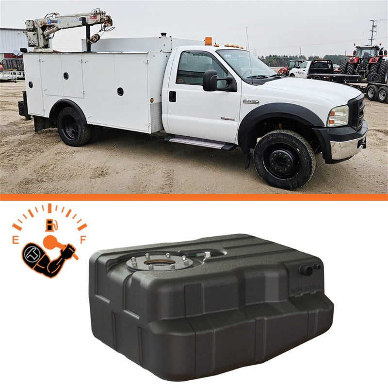 fits Titan Fuel Tanks 8020099A 99-10 Ford F-350/F-450 Narrow Frame (PS-191) 40 Gallon After-Axle Utility Fuel Tank