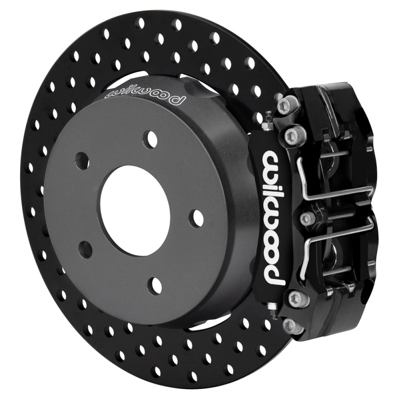 Wilwood 140-18060-D 22-24 Polaris RZR Turbo/ Pro R 5-Lug Rear Big Brake Kit - Drilled Rotors Black Powder Coat