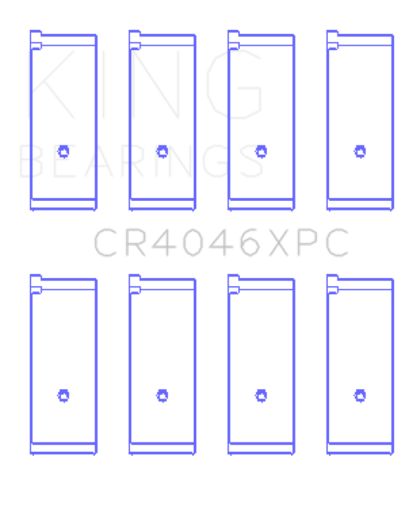 King CR4046XPCSTDX fits Acura D16A1 (Size STDX) Performance Rod Bearing Set