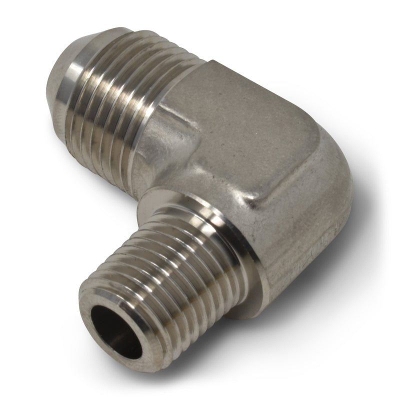 Russell 660811 Performance -4 AN to 1/4in NPT 90 Degree Flare to Pipe Adapter (Endura)