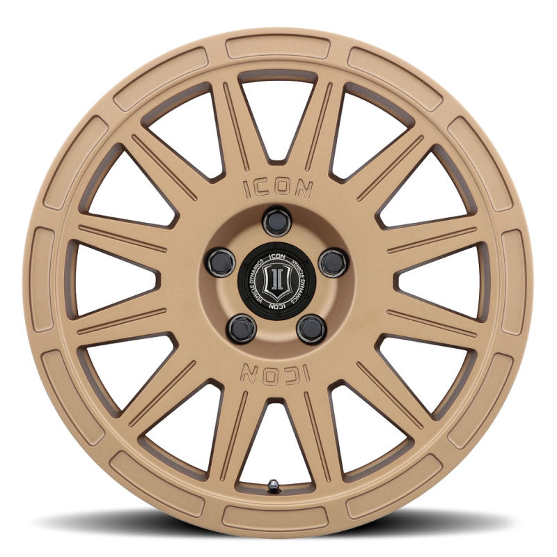 ICON 7017805060SG Ricochet 17x8 5x100 38mm Offset 6in BS Satin Gold Wheel