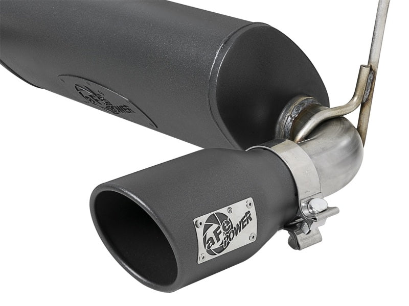 AFE 49-38066-B Series 2.5in 304 SS Cat-Back Exhaust w/ Black Tips 2018+ fits Je