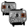 Spyder 5080868 fits GMC 14-16 Sierra Projector Headlights Light Bar DRL Chrm PR