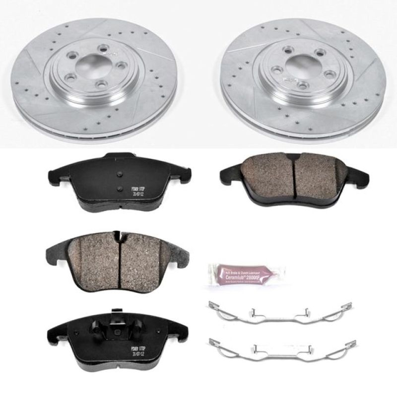 PowerStop K5636 fits Jaguar 06-08 S-Type Front Z23 Evolution Sport Brake Kit