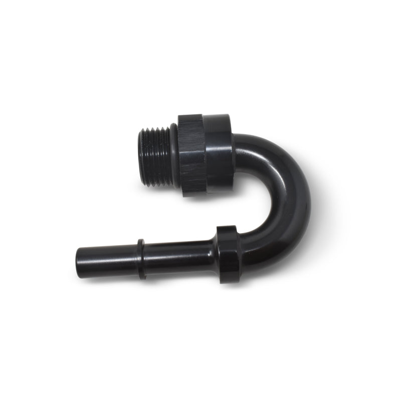 Russell 644043 Performance Adapter Fitting 3/8in SAE Quick Disconnect 180 DEG - Blk