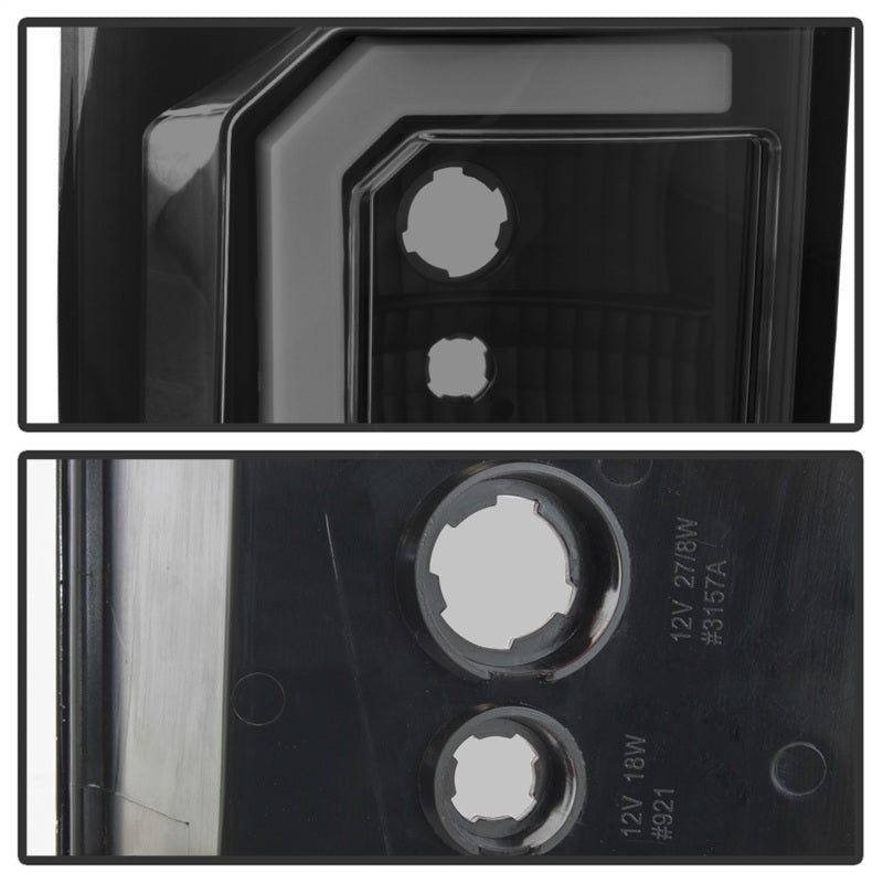 Spyder 5085443 fits Toyota 07-13 Tundra V2 Light Bar LED Tail Lights - Smoke AL