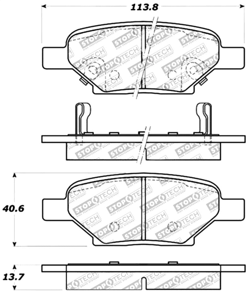 Stoptech 309.1033 Performance Brake Pads