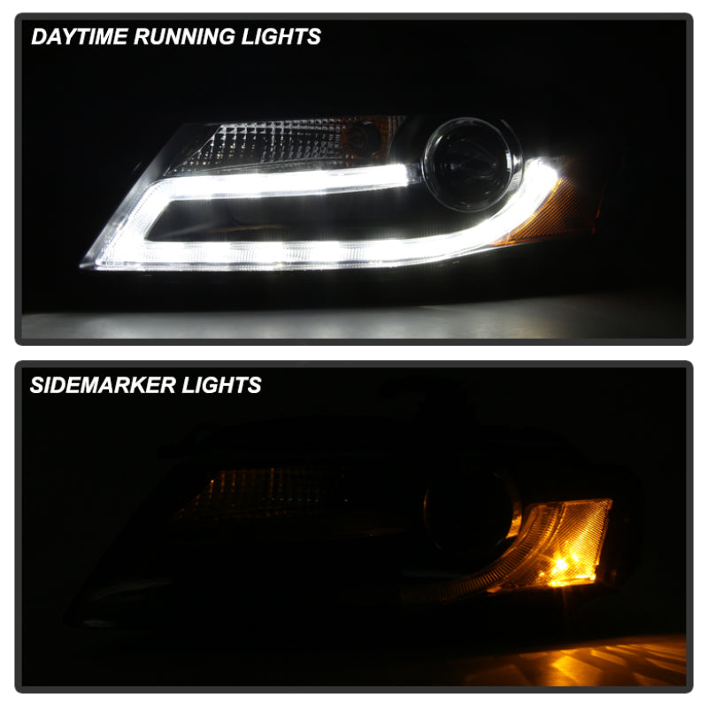 Spyder 5081544 fits Audi 09-12 A4 Projector Headlights Halogen Model Only - DRL