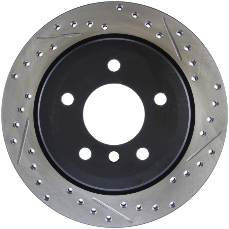 Stoptech 127.34091L 9/07-09 BMW 328 / 06 BMW 325 E90 AWD Slotted & Drilled Left Rear Rotor