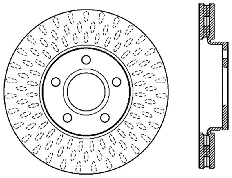 Stoptech 126.61100SL Slotted Sport Brake Rotor