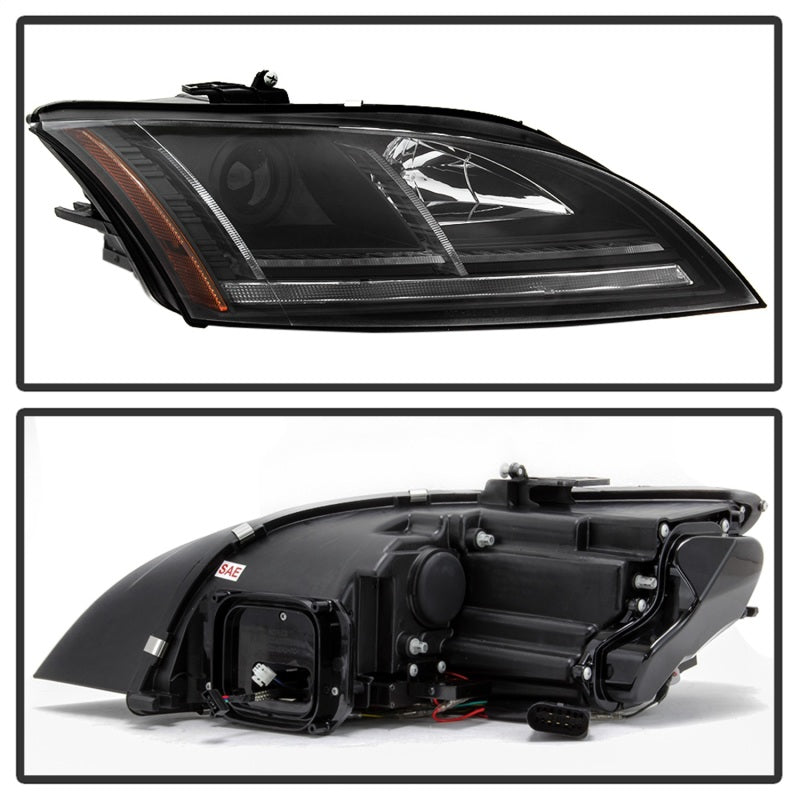 Spyder 5085542 fits Audi 08-15 TT HID Xenon Projector Headlights w/Seq Turn Sig