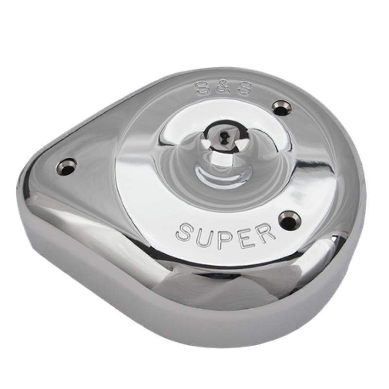 S&S 17-0378 Cycle Teardrop Chrome Air Cleaner Cover For S&S Super E/G Carbs
