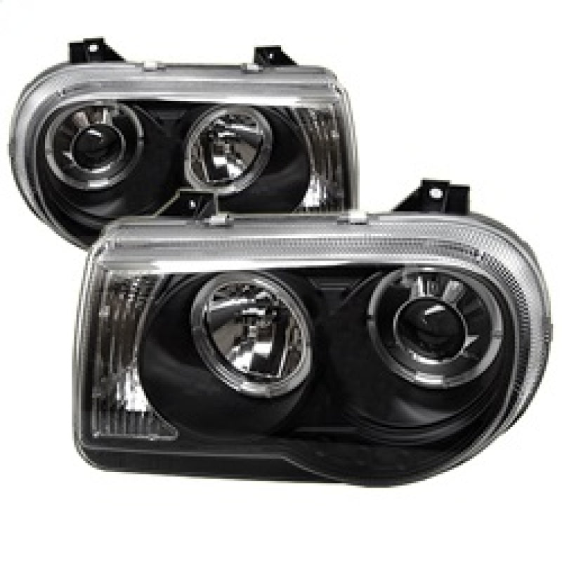 Spyder 5009135 fits Chrysler 05-10 300C Projector Headlights LED Halo LED Blk (