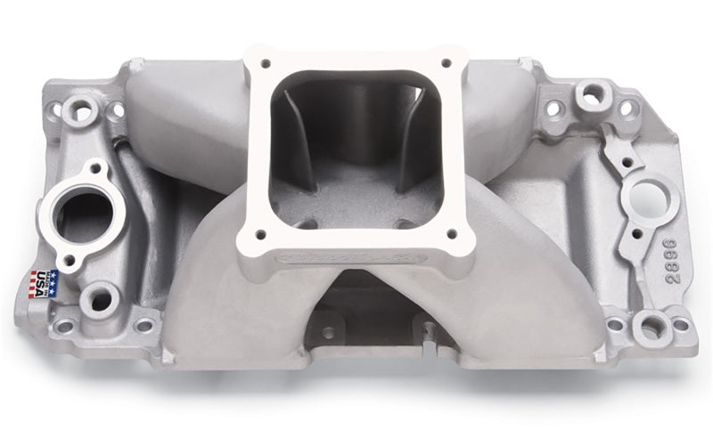 Edelbrock 28962 Manifold BB fits Chevy Short Deck Super Victor II (565) CNC Port-Matched for 60409 CNC Heads