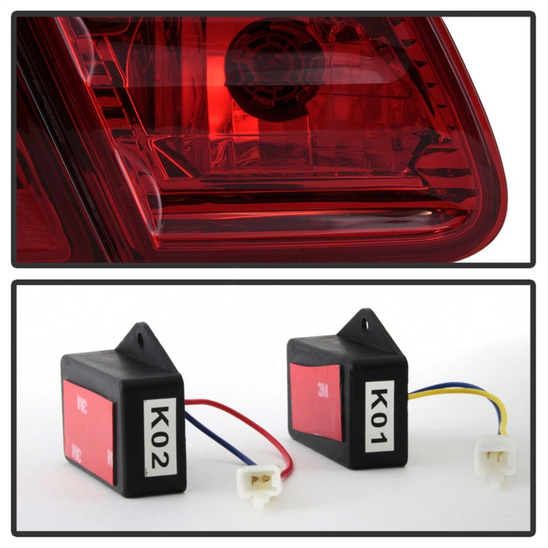 5020659 Xtune fits Mercedes Benz W210 E-Class LED Tail Lights Red Smoke ALT-CL