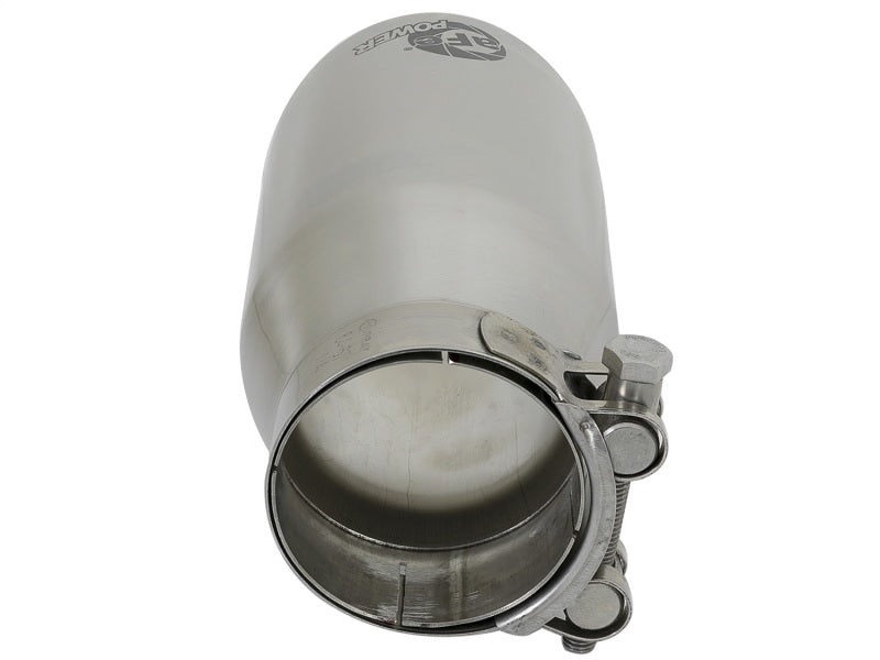 AFE 49T25354-P07 orce-Xp Universal 304 SS Single-Wall Clamp-On Exhaust Tip - Po
