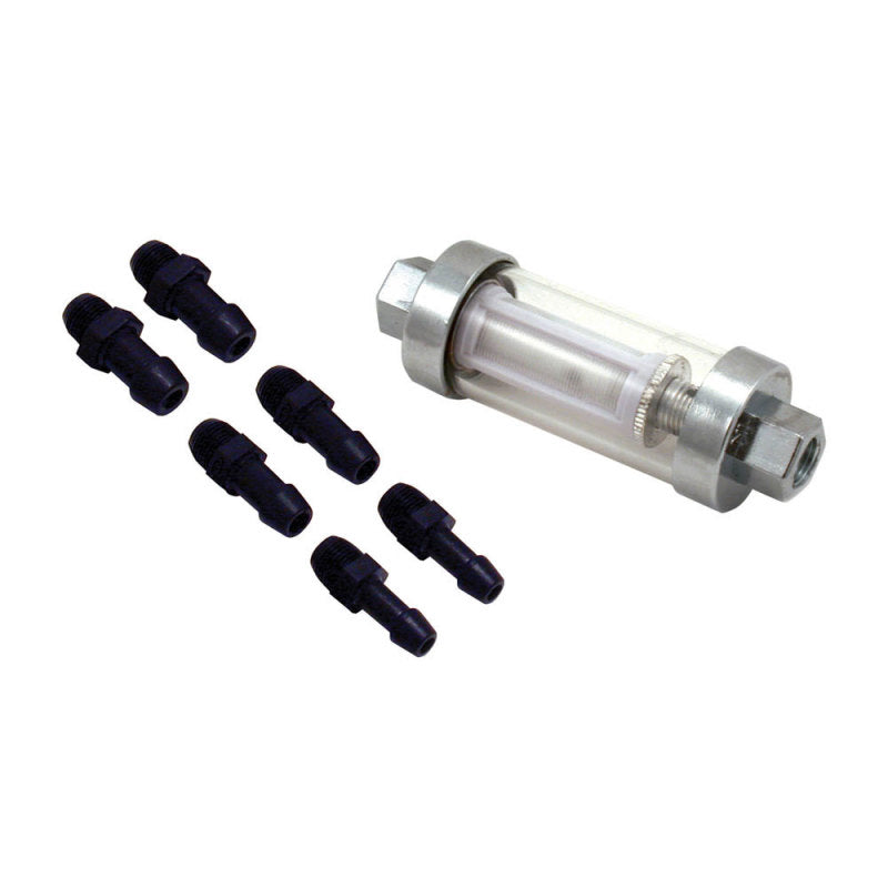 Spectre 6932 Premium Clearview Fuel Filter (Incl. 1/4in. / 5/16in. / 3/8in. Barb Fittings)