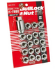 Project Kics W0651H19 12X1.50 Chrome Bulllock And Nut Set Open 19Mm Hex - 16 LUGS + 4 LOCKS