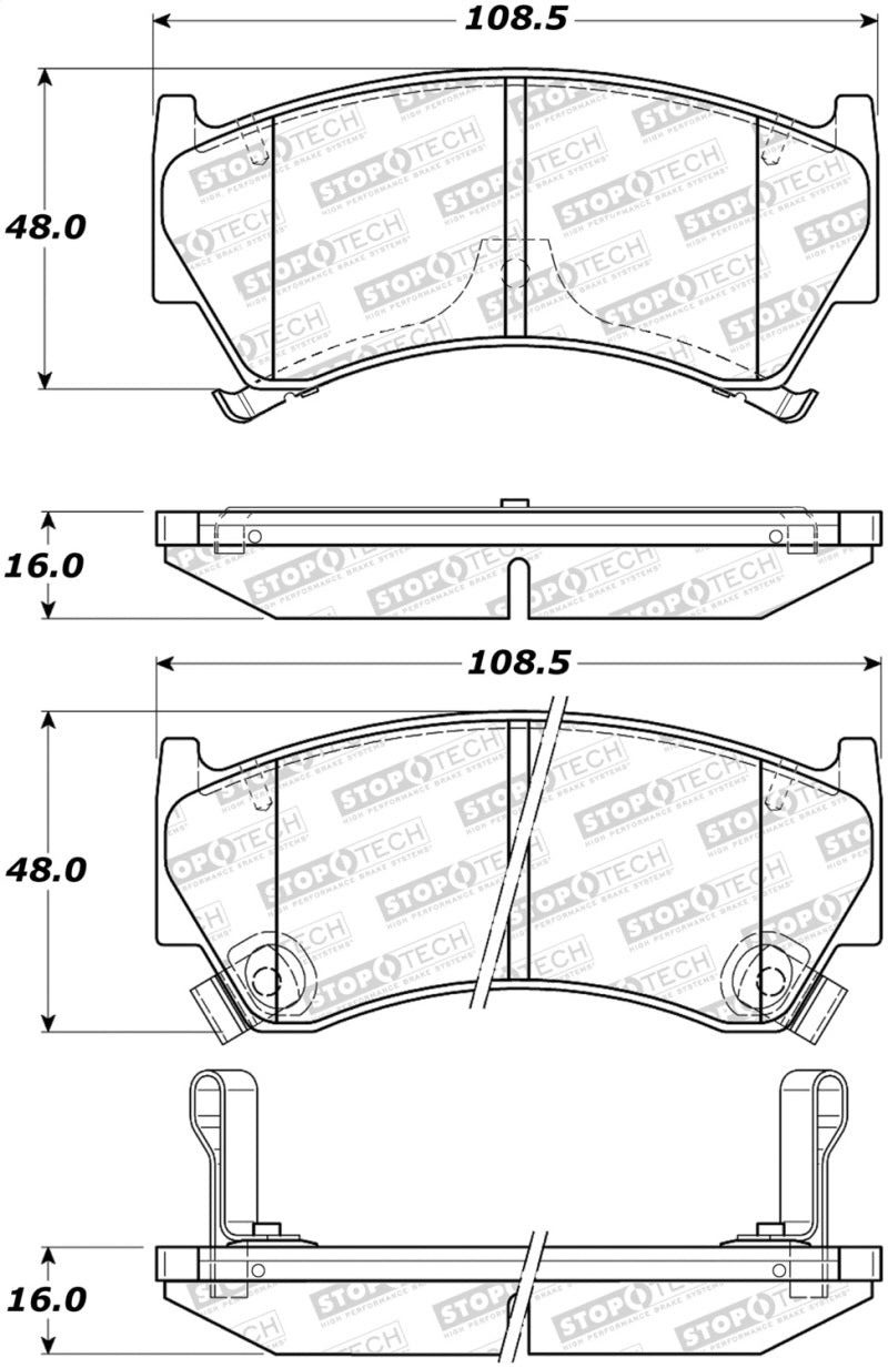 Stoptech 308.0668 Street Brake Pads