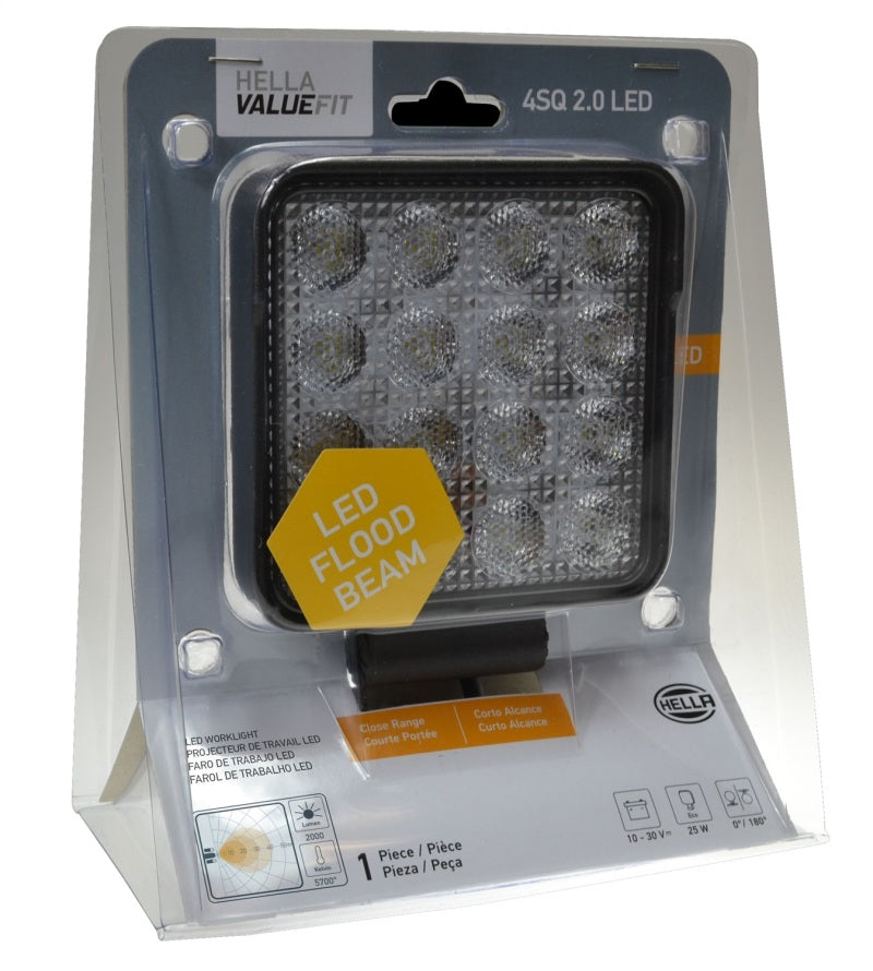 Hella 357106002 ValueFit LED Work Lamps 4SQ 2.0 LED MV CR BP