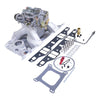 Edelbrock 2075 Manifold And Carb Kit Performer RPM Air-Gap Small Block fits Chrysler Natural Finish