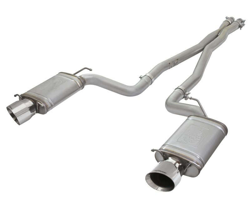 AFE 49-34063-P orce-Xp 3in CB Stainless Steel Dual Exhaust System w/Polished Ti