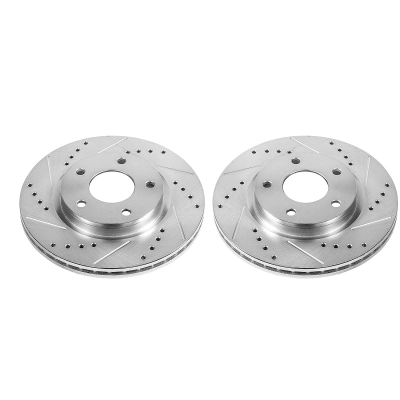 PowerStop fits Nissan 13-19 Sentra Front Evolution Drilled & Slotted Rotors -