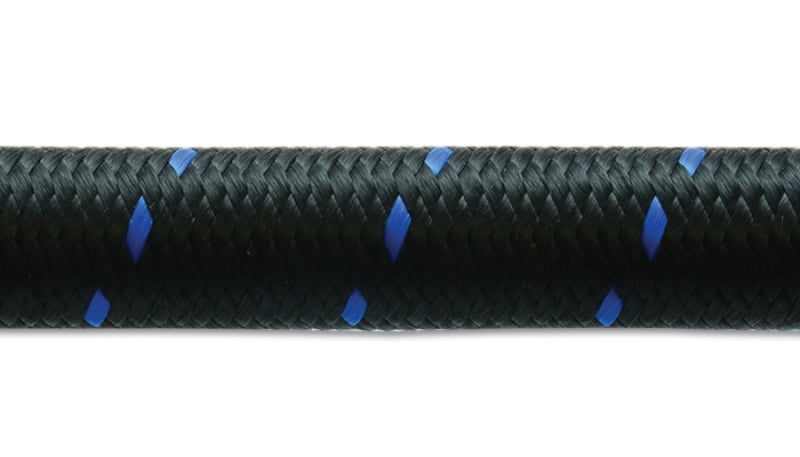 Vibrant 11976B -6 AN Two-Tone Black/Blue Nylon Braided Flex Hose (20 foot roll)