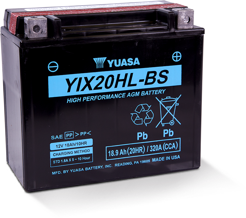 Yuasa YUAM620BHX YTX20HL-BS High Performance AGM Battery (Bottle Supplied)