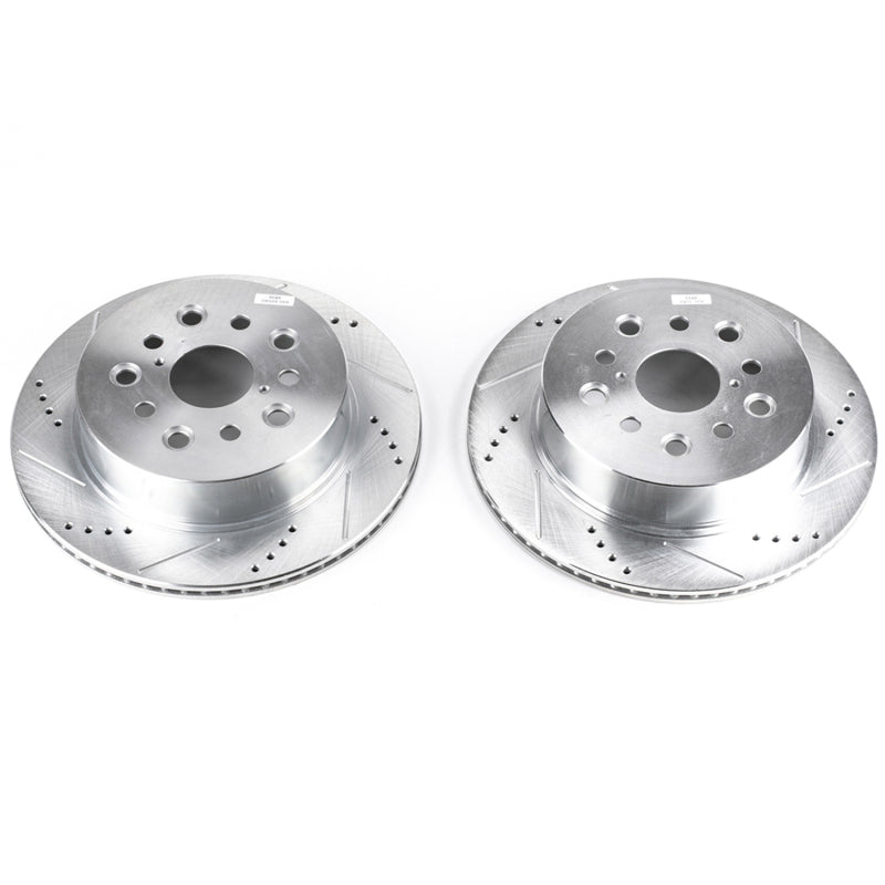 PowerStop fits Lexus 01-06 LS430 Rear Evolution Drilled & Slotted Rotors - Pair