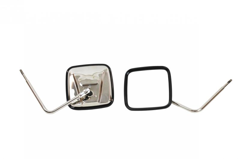 Kentrol 30443 JEEP CJ/Wrangler YJ/TJ/JK Outback Mirrors Pair - Polished Silver