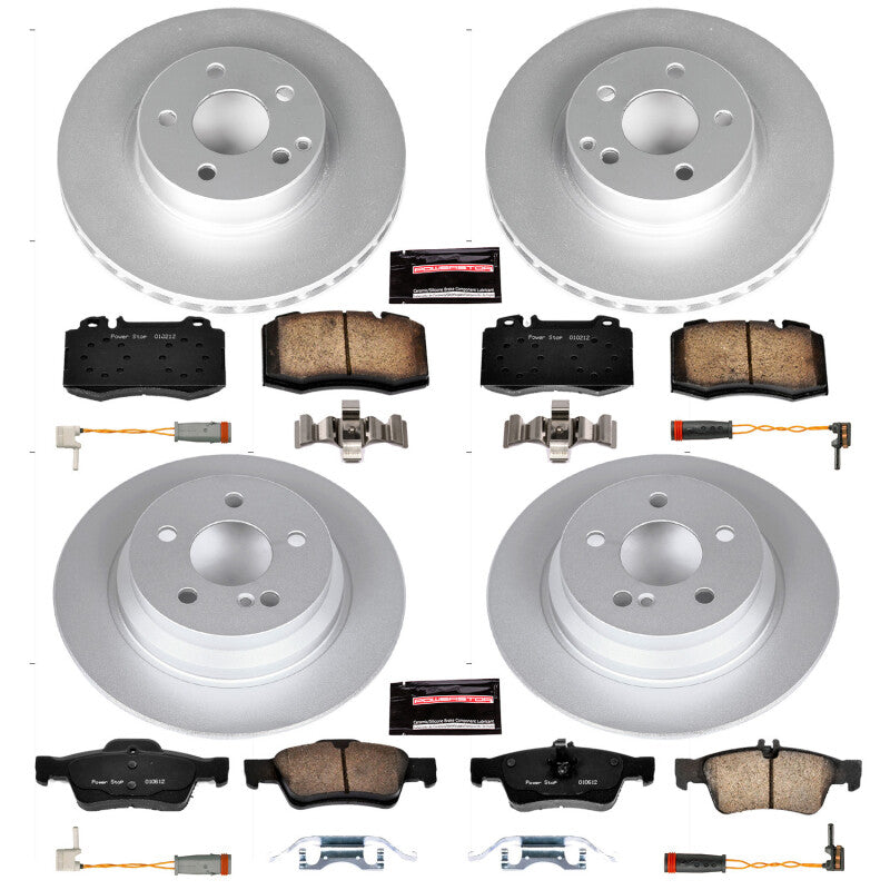 Power Stop CRK4512 fits Mercedes-Benz E350 Front and Rear Z23 Coated Brake Kit