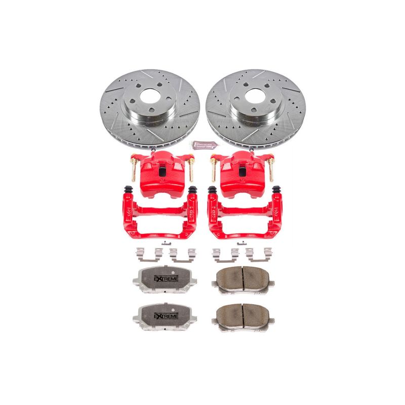 PowerStop KC2316 fits Pontiac Vibe Front Z26 Street Warrior Brake Kit w/Calipers
