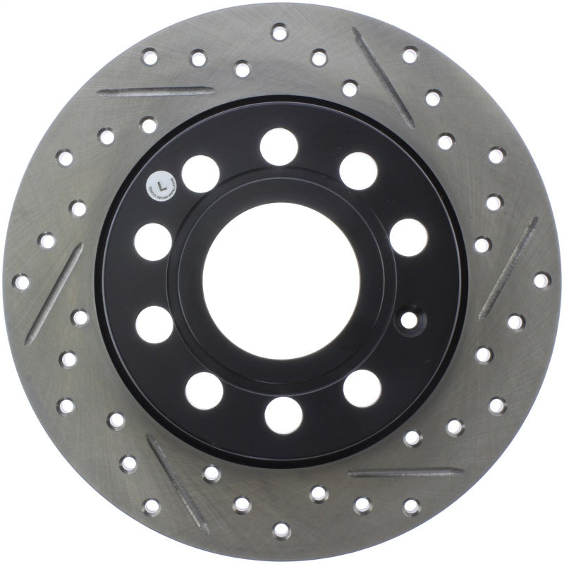 Stoptech 127.33135L 11-17 Volkswagen Jetta /Golf / Golf GTI Slotted & Drilled Rear Left Rotor