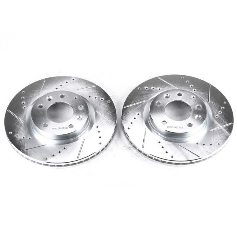 PowerStop fits Mazda 04-08 RX-8 Front Evolution Drilled & Slotted Rotors - Pair