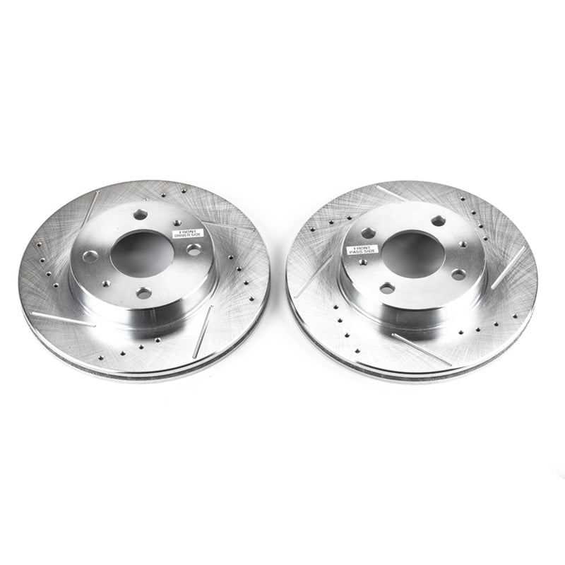 PowerStop fits Nissan 95-98 200SX Front Evolution Drilled & Slotted Rotors -