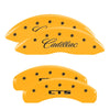 MGP 35028SCTSYL 4 Caliper Covers Engraved Front fits Cadillac Rear CTS Yellow Fi