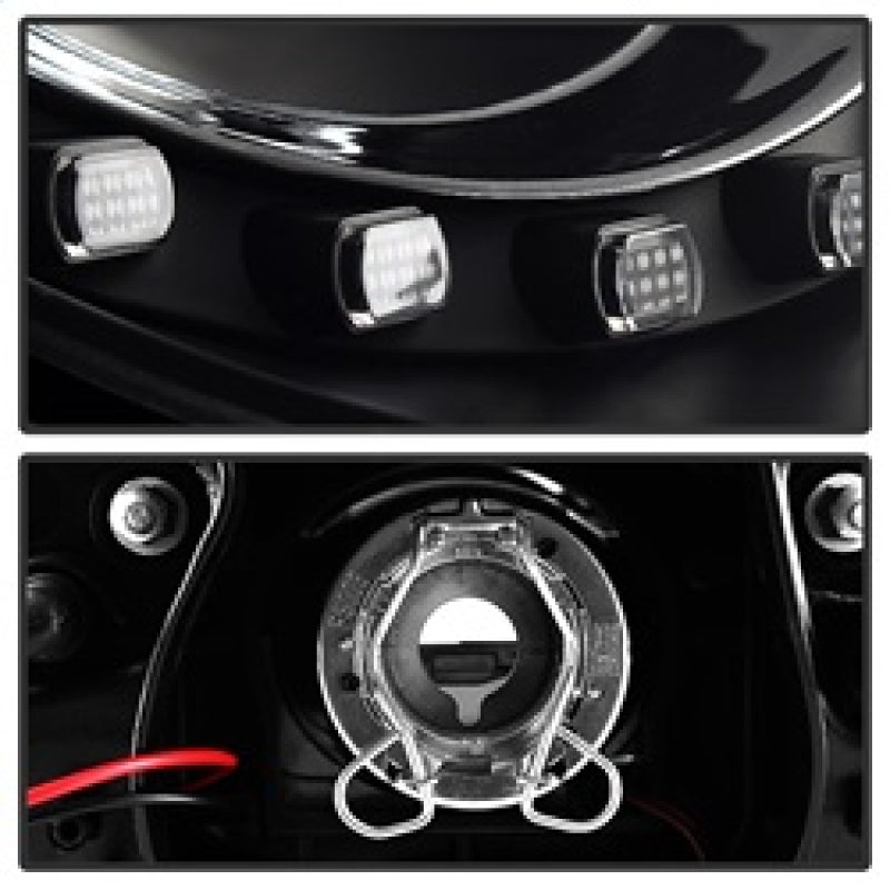 Spyder 5080929 fits Volkswagen 06-10 Beetle Projector Headlights DRL LED Black