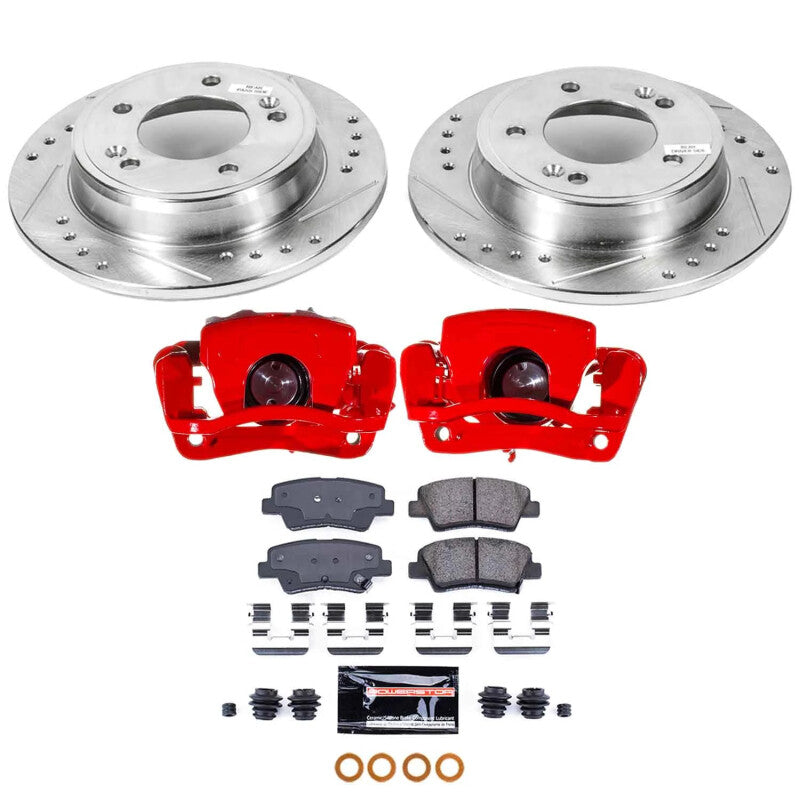 Power Stop KC6502A 14-16 fits Kia Soul Rear Z23 Evolution Kit w/Calipers